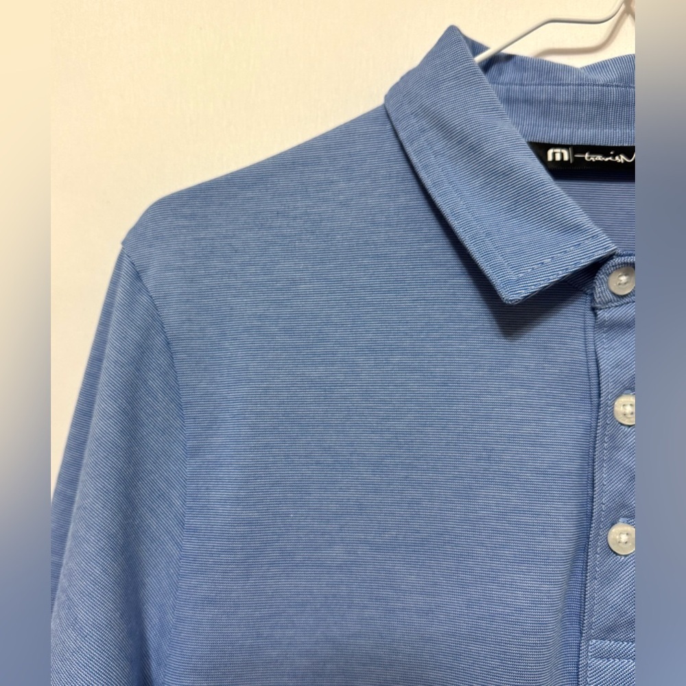 Travis Mathew Micro Stripe Golf Polo Shirt Short Sleeve Wicking Breathable Small - Picture 3 of 11